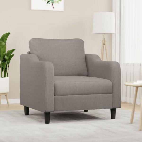 vidaXL Sessel Taupe 60 cm Stoff, Platz zum Plaudern, 359350