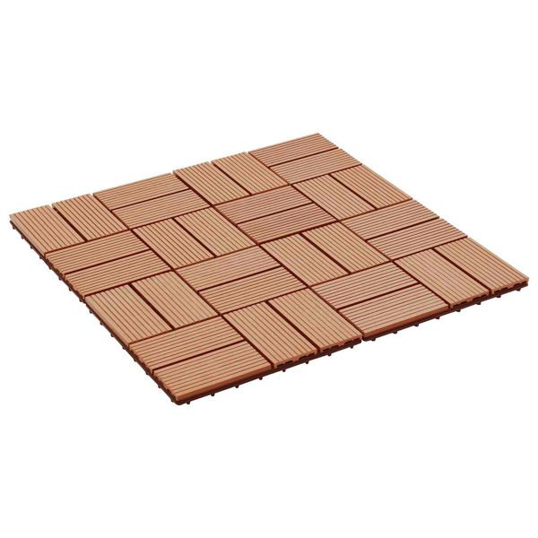 vidaXL Terrassenfliese 22-teilig Teak 30 x 30 cm WPC, 3444840