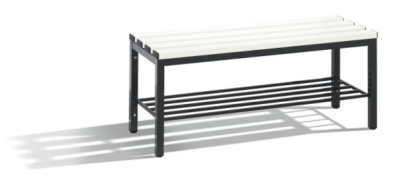 C+P Sitzbank Basic, H420xB1000xT350mm, Schwarzgrau/Reinweiß, 8050-010 S10190