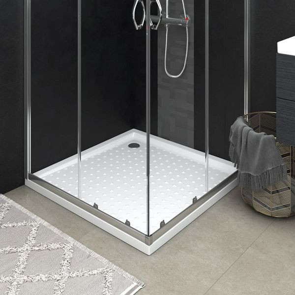 vidaXL Duschwanne Anti-Rutsch Weiß 80x80x4 cm ABS, 148900