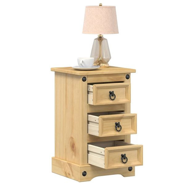 vidaXL Nachttisch Corona 35x32,5x58 cm Massivholz Kiefer, 4005653