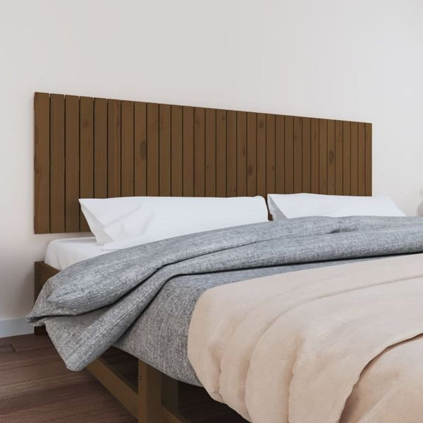 vidaXL Wand-Kopfteil Honigbraun 204x3x60 cm Massivholz Kiefer, 824831