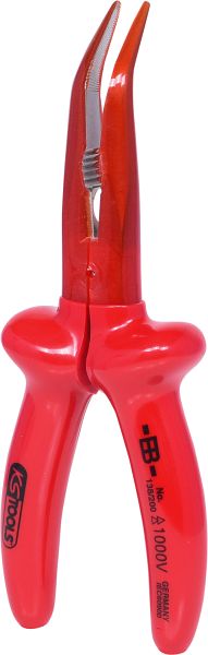 KS Tools Flachrundzange 90° Gebogen XL 270mm - Profi-Zange Mit Isoliergriff Für Präzises Arbeiten