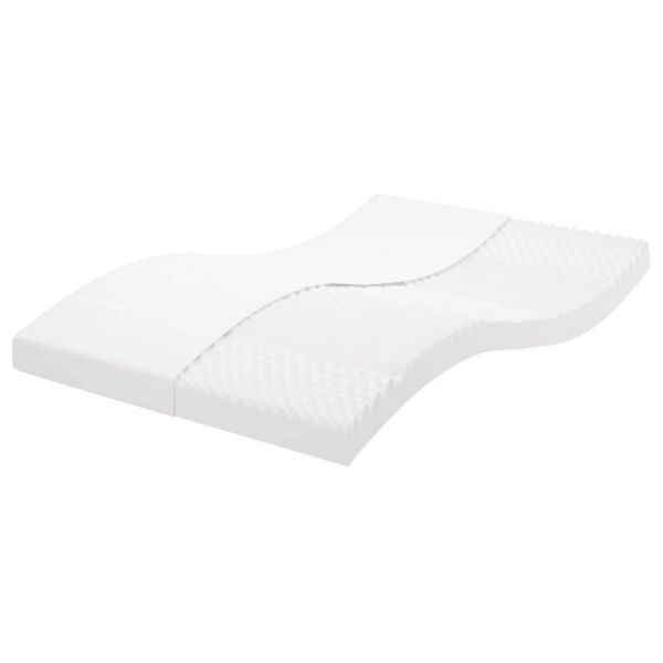 vidaXL Schaumstoffmatratze Weiß 120x210 cm 7-Zonen Härtegrad 20 ILD, 4016649