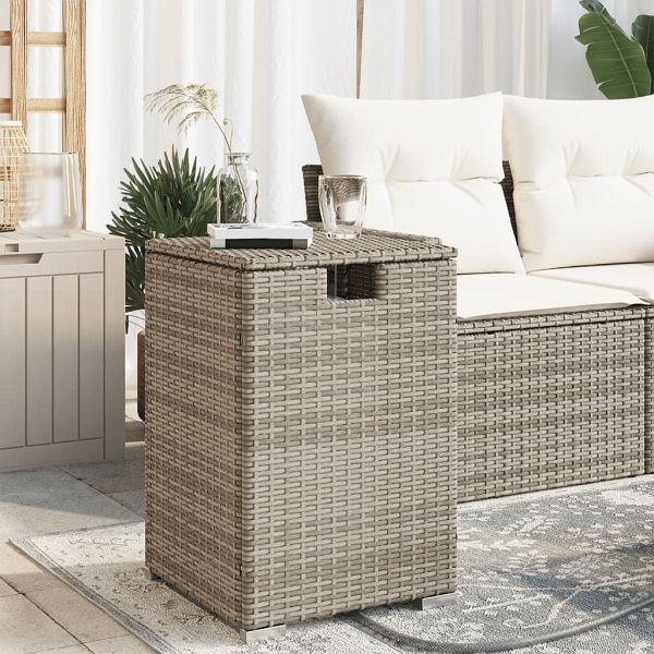 vidaXL Propan-Tank-Verstecktisch Grau 40x40x60 cm Poly Rattan, 366296