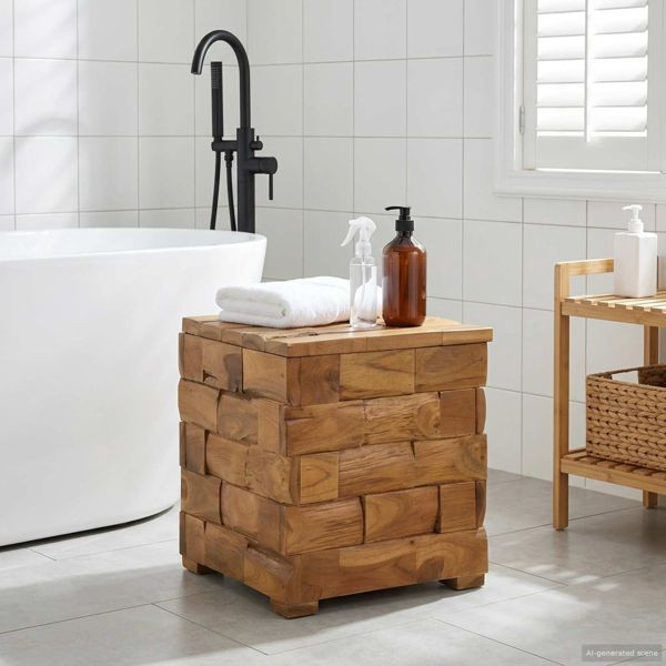 vidaXL Aufbewahrungshocker Braun 40,5 x 39,5 x 45 cm Massivholz Teak, 42015923