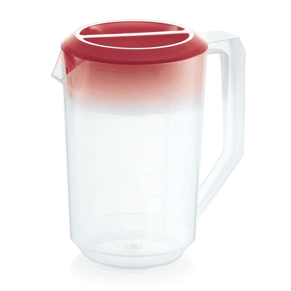 WAS Messbecher mit rotem Deckel, 1,8 Liter, Polypropylen, 9306182