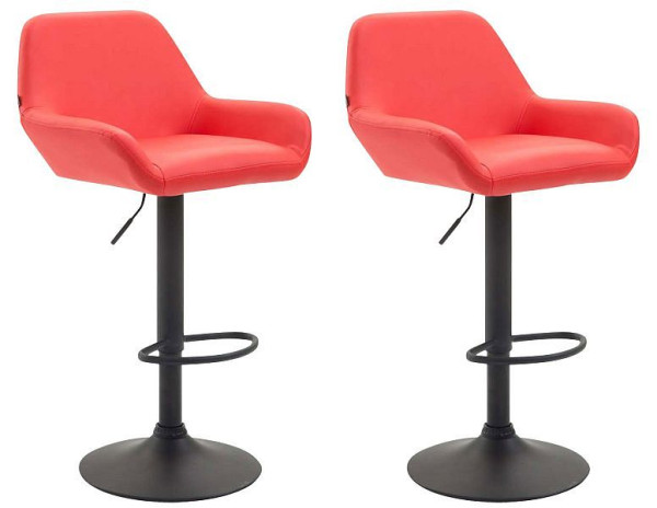 CLP Barhocker Braga Kunstleder schwarz, rot, VE: 2 Stück, 312973