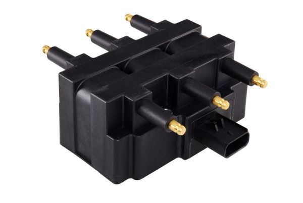 HELLA Zündspule, 4-polig, Blockzündspule, geschraubt, 5DA 230 035-741