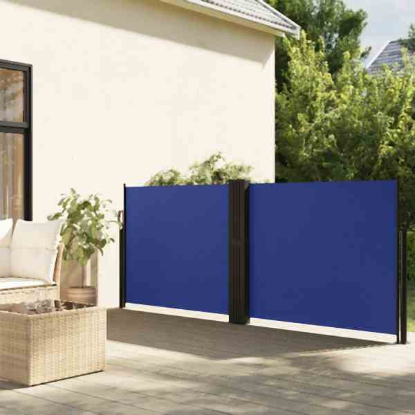 vidaXL Seitenmarkise Ausziehbar Blau 140x600 cm, 4004611