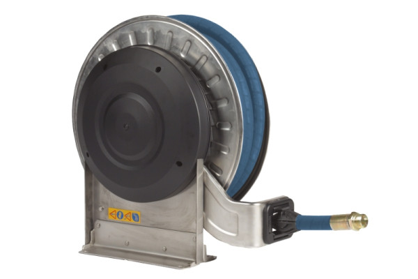 Rapid Automatischer Schlauchaufroller, Molkereidampfschlauch, Edelstahl, 15 m, DN 20, 09 361