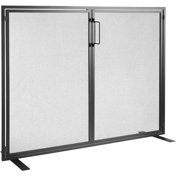 VEVOR Funkenschutzgitter Eisen Kaminschutz 990mm Vintage 0–40 °C Kaminofen Schutzgitter Ofenschirm Gitter gegen Funkenflug, BLMHSJY3545I44JO4V0