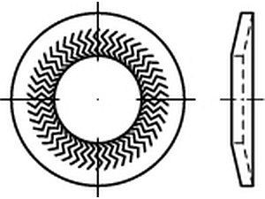 ART 88123 TECKENTRUP-Sperrkantscheiben C 60 flZnnc NSK-S 8 flZn VE=S (1000 Stück)