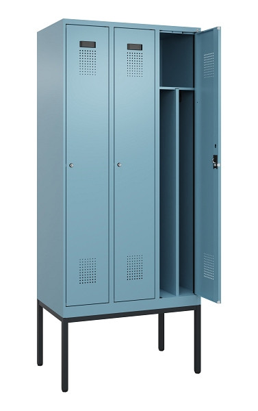 C+P Spind Evolo PLUS, Gestell, 3 Abteile, 2120x900x500mm, 0010/0010, Verschluss Zylinderschloss, 0490307-30F S10048