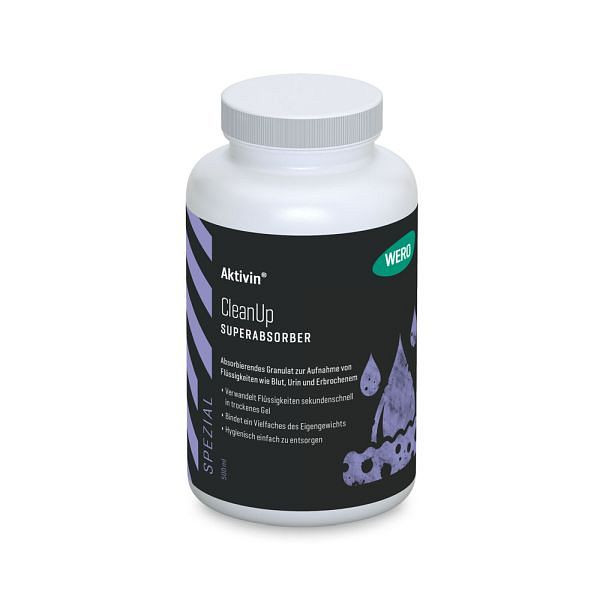 WERO Aktivin CleanUp Superabsorber, absorbierendes Granulat, VE: 500 ml, 20050123