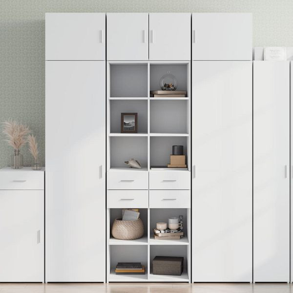 vidaXL Highboard Weiß 70x42,5x185 cm Holzwerkstoff, 3281462