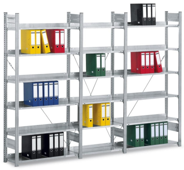 Deskin Steckregal STA 2000 PLUS Komplettangebot, Verzinkt, 2830 x 335 x 2000 mm, 212134