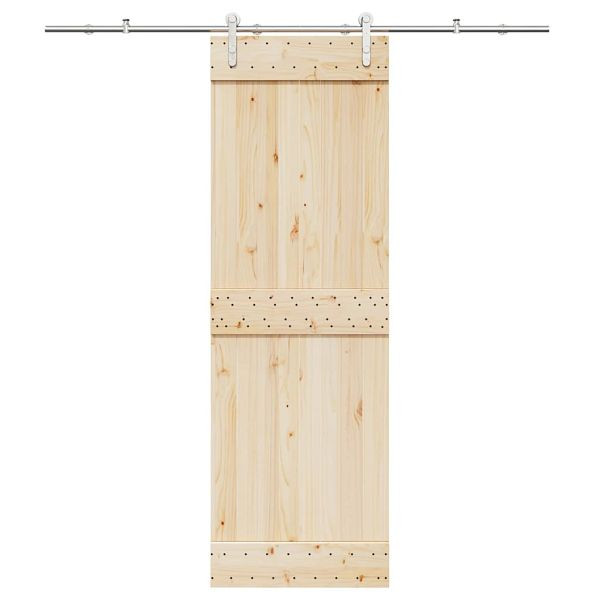 vidaXL Schiebetür-Beschlagsatz 200 cm Edelstahl Silbern, 4009702