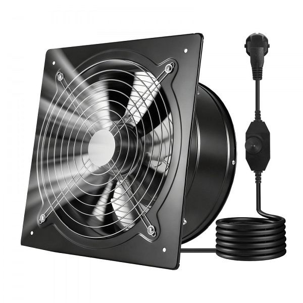 VEVOR Abluftventilator 350x350mm, 2647 m³/h, mit Drehzahlregelung, 70W, für Dachboden, Garage, Keller, Werkstatt, Küche, SDKZTFS12INCHTWCT001V2