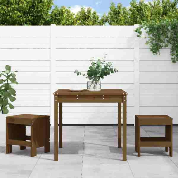 vidaXL 3-tlg. Garten-Bistro-Set Honigbraun Massivholz Kiefer, 3157706