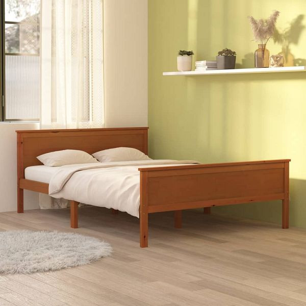vidaXL Massivholzbett Honigbraun Kiefernholz 120x200 cm, 322190