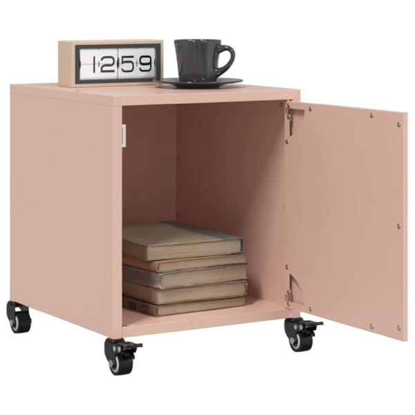 vidaXL Nachttische 2 Stück Rosa 36x39x43,5 cm Stahl, 846617
