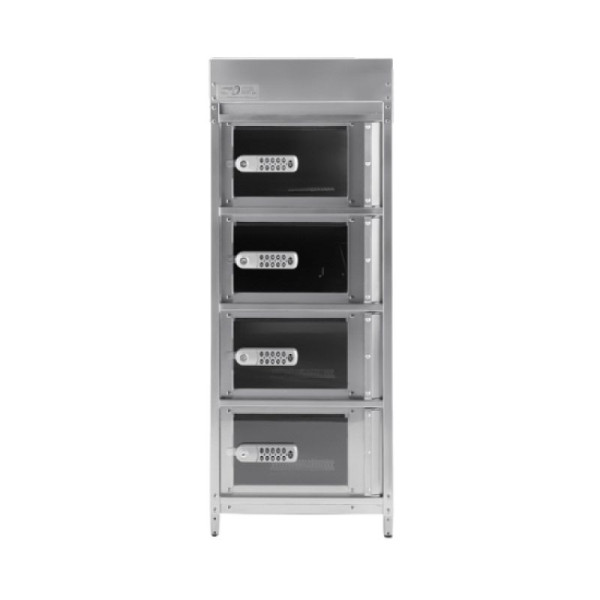 Stein HGS Ladeschrank für Fahrradbatterien und Elektrokleingeräte mit transparanten Türen, 4 Stk, ohne Edelstahlfüße, 72792.0003