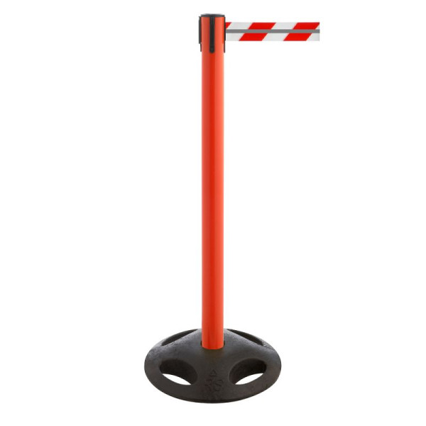 Stein HGS Personenleitsystem 'P-Line Utility Reflex' aus Kunststoff, Gurtlänge 3,5 m, schwarz/gelb mit Reflektorstreifen, rot, 65860.0004