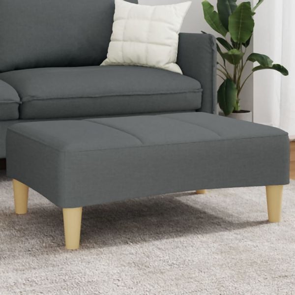 vidaXL Fußhocker Dunkelgrau 77x55x31 cm Abmessung Stoff, 4007372
