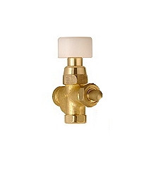 Benkiser Selbstschlussventil 3/8 Zoll IG x 1/2 Zoll AG, sofort schließend, Fließdruck 0,5 bar, mit Schmutzsieb, 0611050