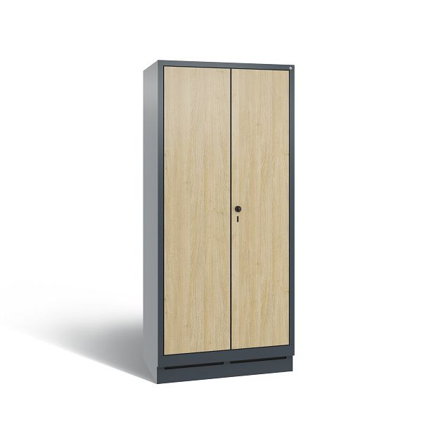 C+P Spind Evolo, 2 Abteile, H1800xB810xT500 mm, Anthrazit/MDF Eiche, 48160-22 S10209