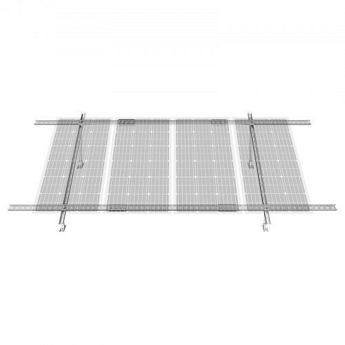 VEVOR verstellbare Solarmodulhalterungen 30°-60° für 1-4 Solarmodule, Montage-Set für Bauernhöfe, Wohnmobile, Boote, Off-Grid, DMJT40000000A1F72V0