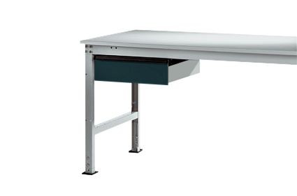 Manuflex ESD-Einzelschubfach in Anthrazit RAL 7016, mit Schloss, BxTxH= 425 x 550 x 135 mm, LZ4173.7016