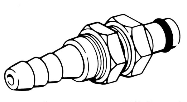Bürkle Schnellverschluss- Kupplungen, für Plattenmontage mit Schlauchtülle, Innen-Ø: 4,8 mm, 8753-1103