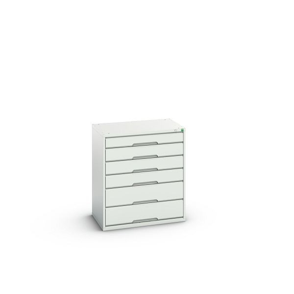bott verso Schubladenschrank, mit 6 Schubladen, BxTxH: 800 x 550 x 900 mm, Lichtgrau / Lichtgrau, 16925125.16