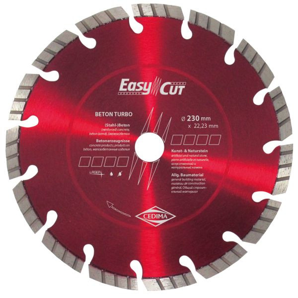 Cedima Diamant-Trennscheibe 450 mm Beton Turbo 25,4 3,6x10x38 mm, 50006958