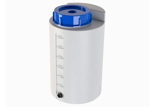 DENIOS Lager- und Dosierbehälter aus Polyethylen (PE), 35 Liter, natur-transparent, 270-475