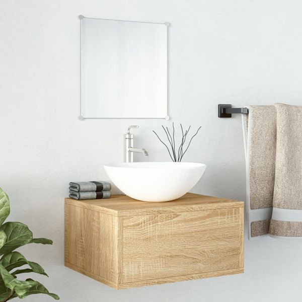 vidaXL 2-tlg. Badmöbel-Set Eichen-Optik Holzwerkstoff, 242558
