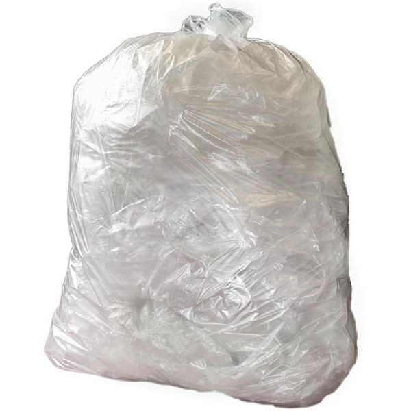 Jantex strapazierfähiger recycelter Müllbeutel 18kg 120 Liter klar (100 Stück), CH157