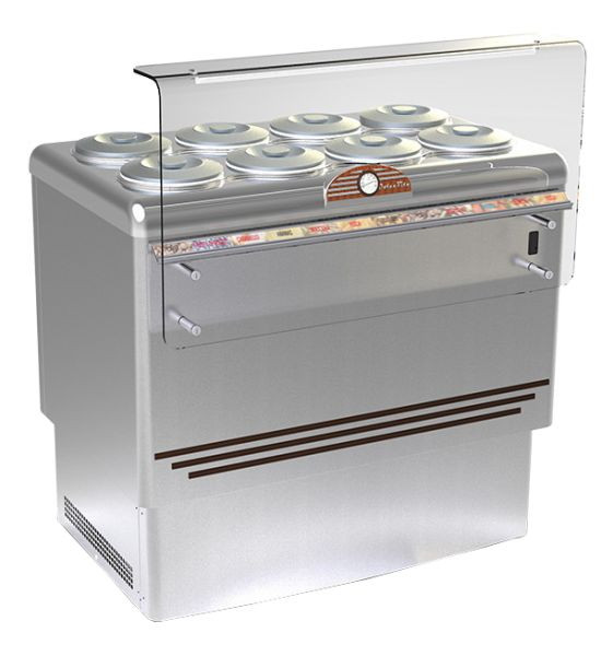 NordCap Speiseeisvitrine DOLCE VITA 8-LX, steckerfertig, statische Kühlung, zusätzlicher Umluftventilator, 46543690200