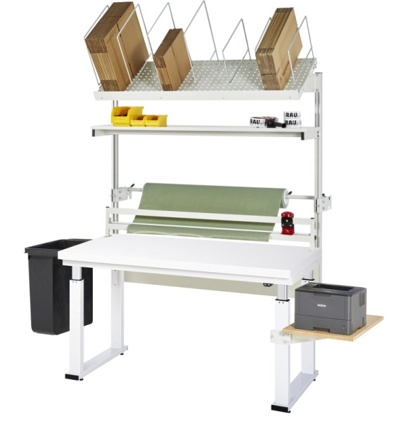 RAU Packtisch Komplettset 04, 08-WB, B2000 x T900, H-Platte, 08-WB-200-090-H-VP04.12