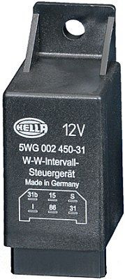 HELLA Relais, Wisch-Wasch-Intervall, 12V, 6-polig, mit Halter, 5WG 002 450-311