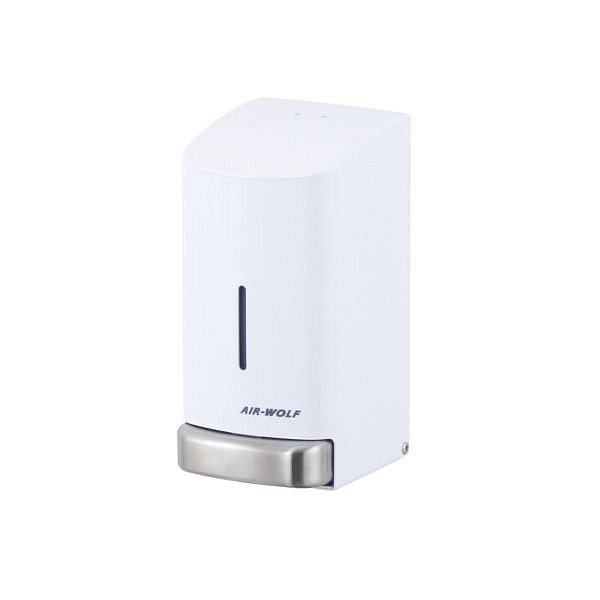 Air Wolf Seifenspender, Serie Alpha, H x B x T: 208 x 102 x 124 mm, Edelstahl weiß, 20-696
