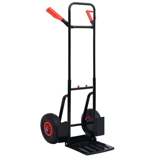 vidaXL Teleskop-Sackkarre 200 kg Schwarz und Rot, 146665, 8720286024867