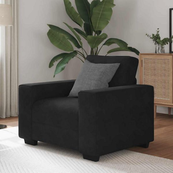 vidaXL Sessel Schwarz 60 cm Abmessung Samt, 4105252, 8721158691613