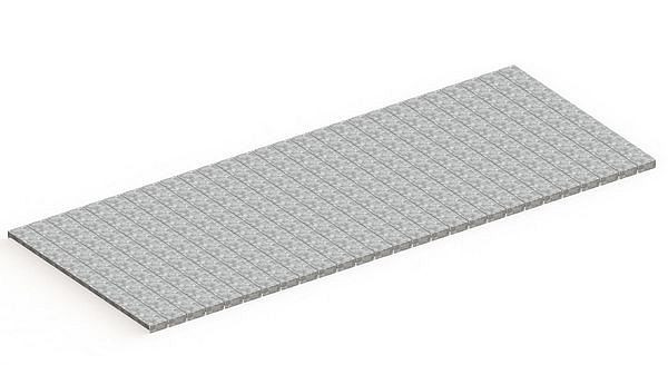 Meta Stahlpaneelboden 2700x1100x25 mm, verzinkt, für Palettenregal MULTIPAL, 20057908