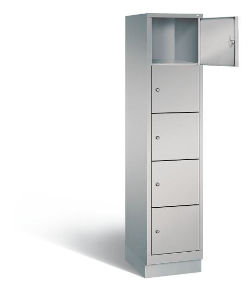 C+P Schließfachschrank Evolo, H1800xB420xT500mm, Farbe: Weißaluminium, 48020-125 S10011