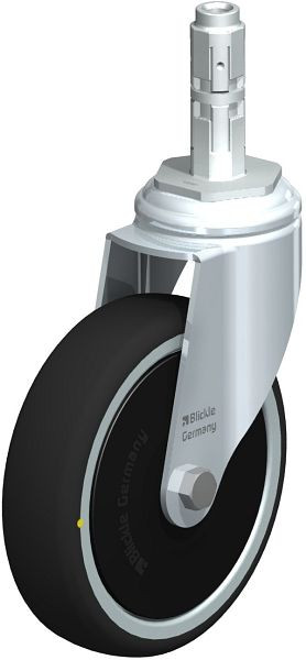 Blickle LKRA-PATH 126K-11-ELS-FK-E12 Apparate-Lenkrolle mit Expander, Thermoplastisches Polyurethan, Grau, 848898