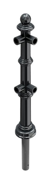 Schake Alu-Stilpoller Serie 495.01B, Eckpfosten für Ober- und Knieholm 90°, 495_13B