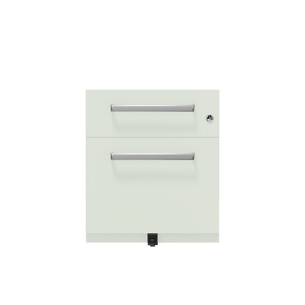 Bisley Rollcontainer Note™, 2 Schubladen, Tiefe 775 mm, Designgriff, 644 portland, NWH79M7BF644